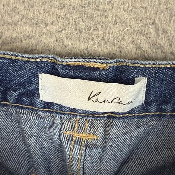 Kancan Jeans Womens 9/28 Blue Denim High Rise Wide Flare Leg Cargo Baggy Skater - Picture 4 of 6